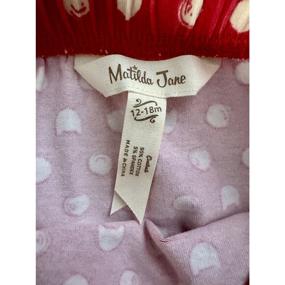 Matilda Jane Make Believe Santa’s Helper Cats Red Green Knit Diaper Cover 12/18M - Picture 3 of 4